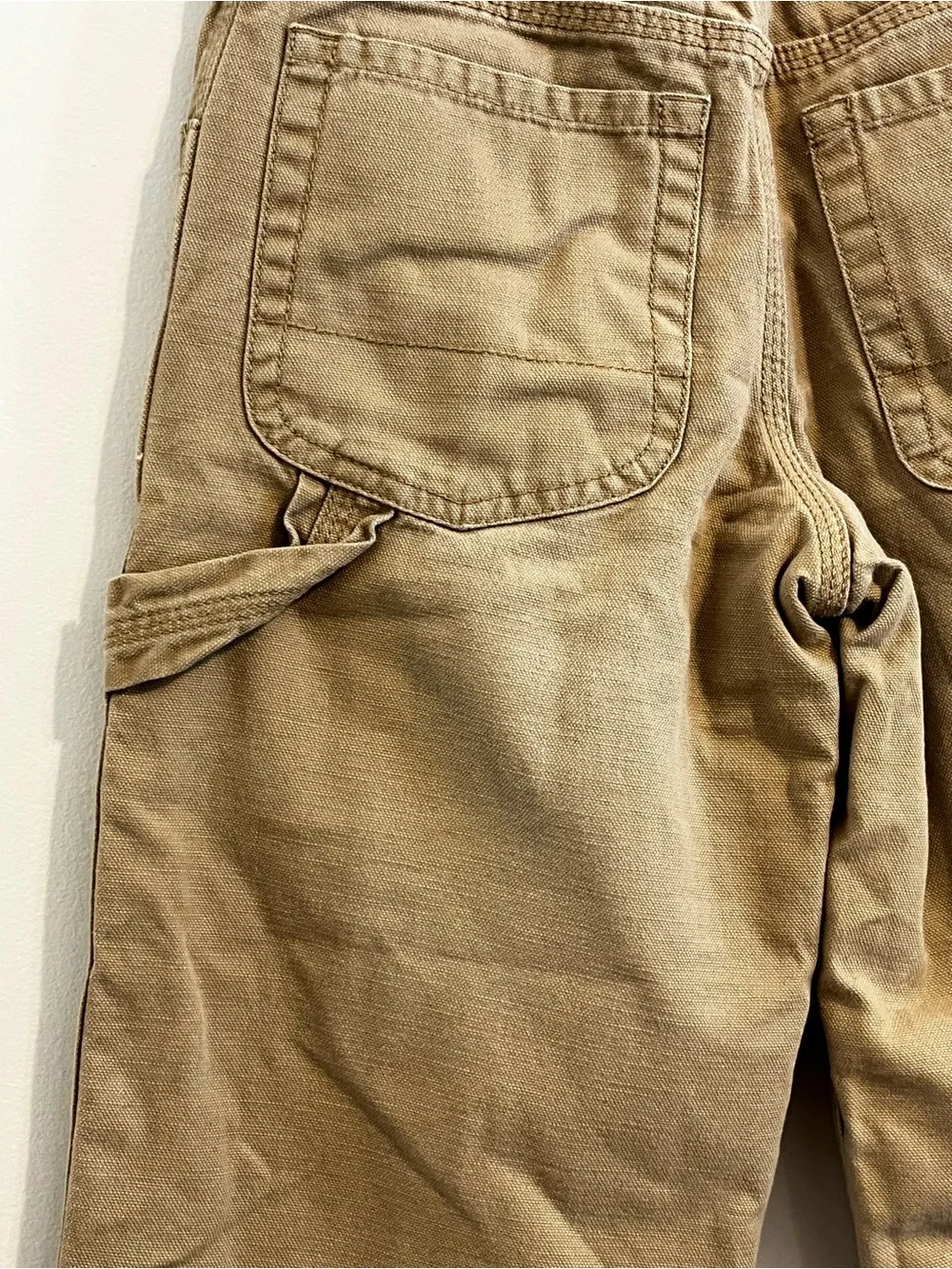 Gap Kids Carpenter Pants Cotton Heavy Weight Lined Utility Khaki Tan Boys 6